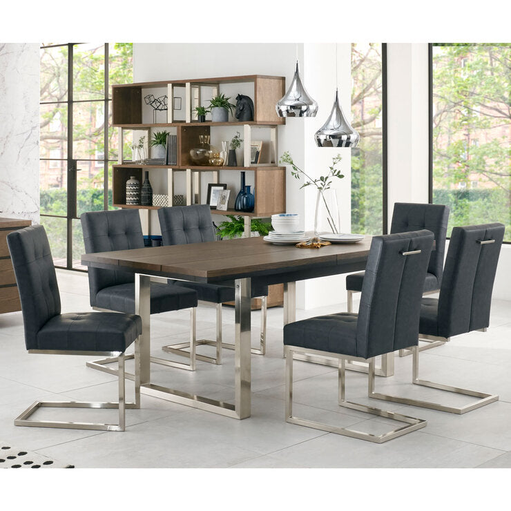 Tivoli Dark Oak Dining Set by Bentley Designs